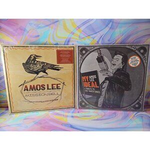 Lot of 2 Amos Lee Records: Mission Bell (Oakwood), My Ideal (Sunburst)